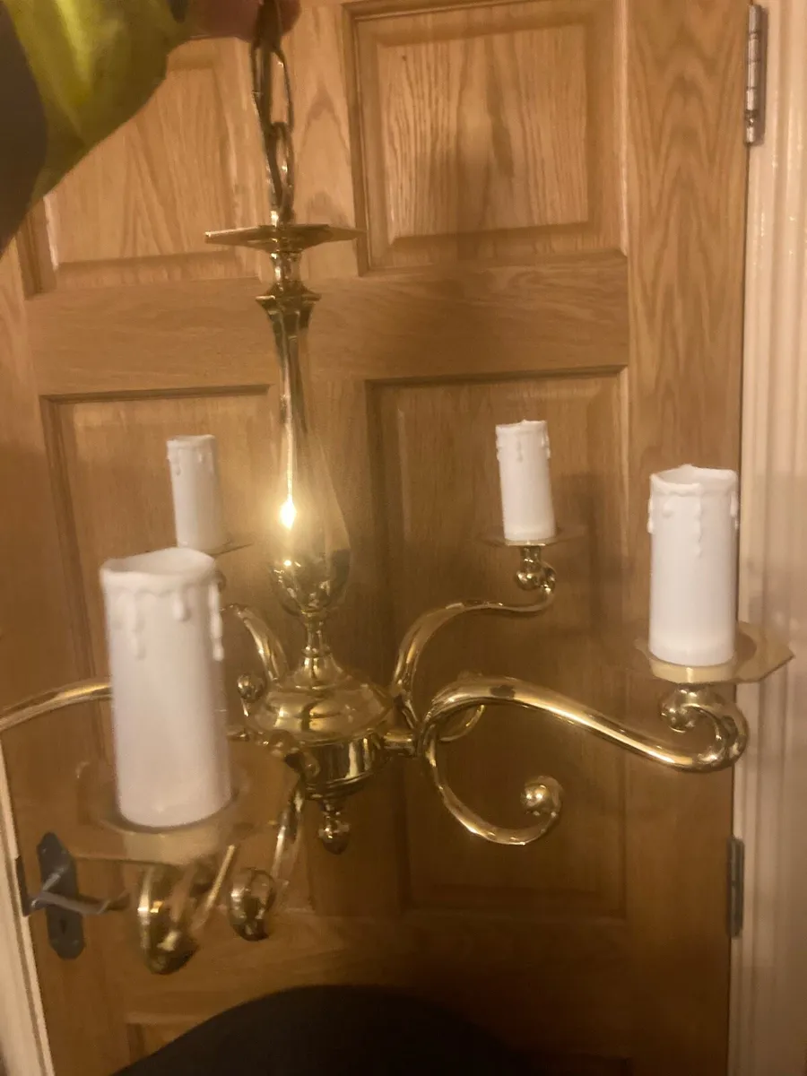 Vintage brass light fitting free postage - Image 2
