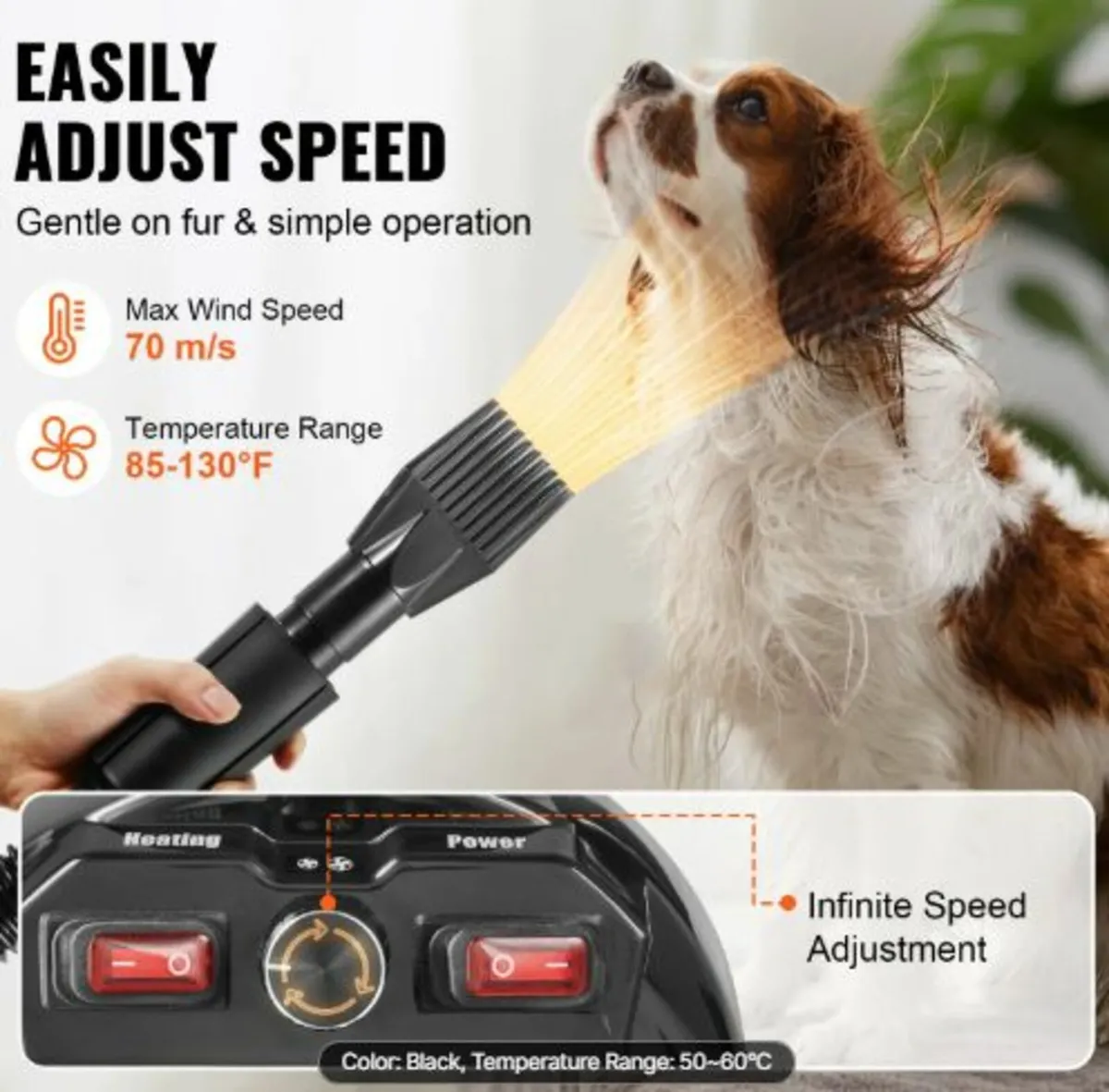 Dog Dryer,2000W/2.7HP Dog Blow Dryer,Pet Grooming - Image 3