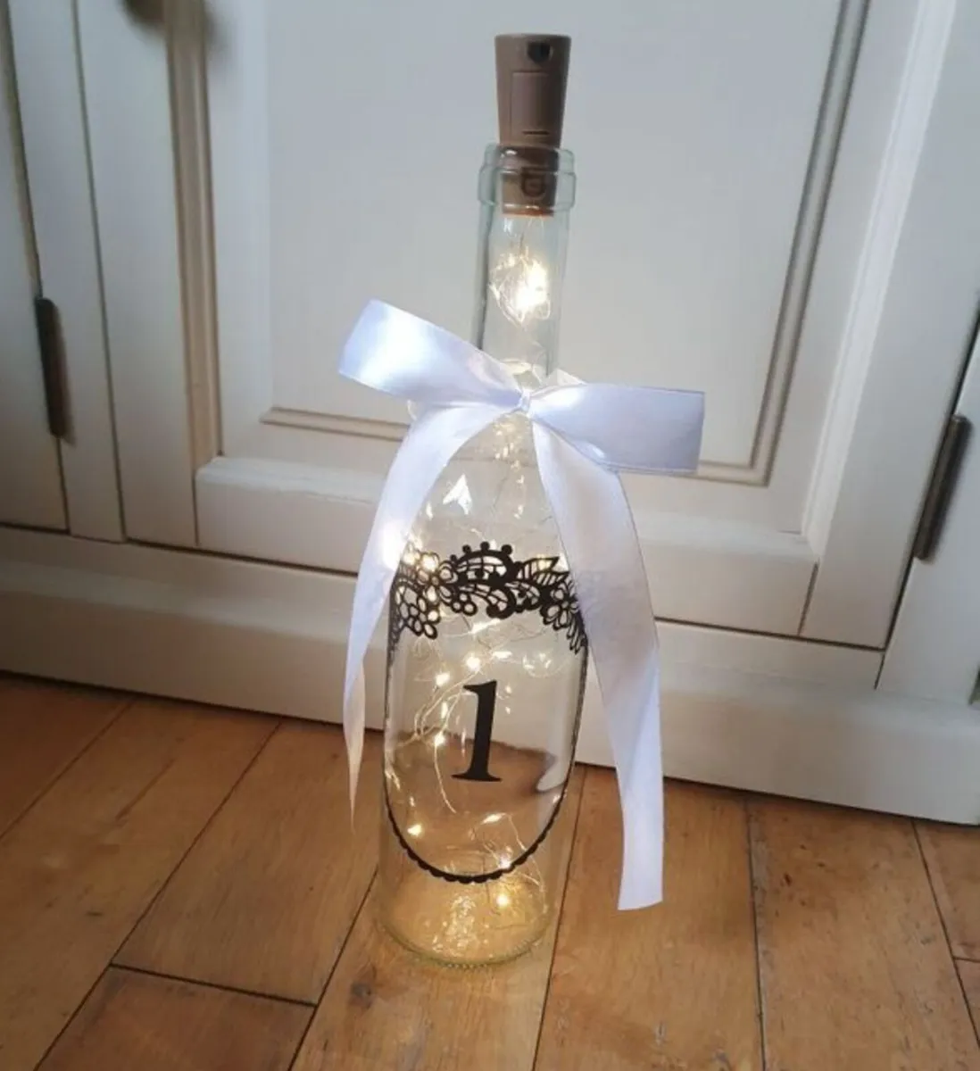 Light Up Wedding Table Bottle Numbers - Image 1