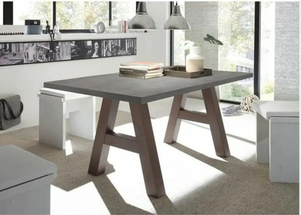 Dark grey top dining table - Image 2