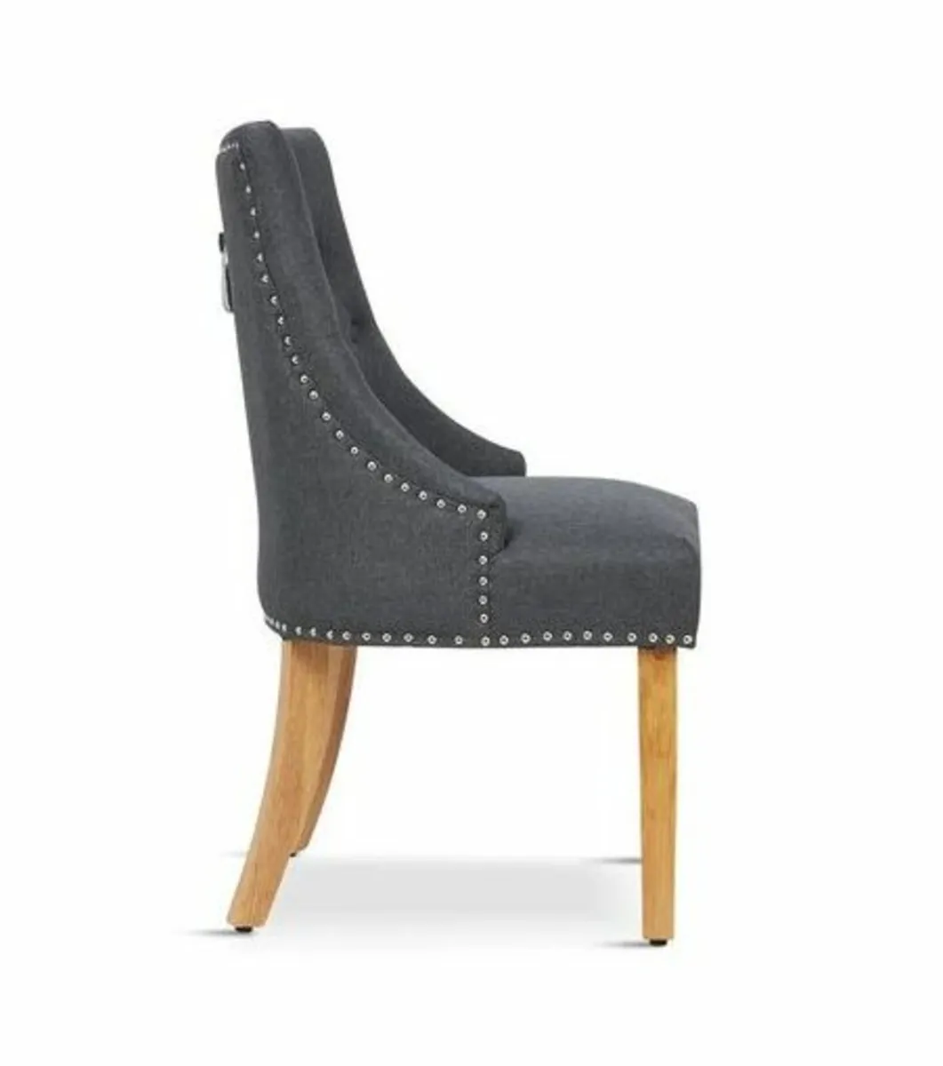 Barhorst Fabric Upholstered Side Chair in Grey - Image 3
