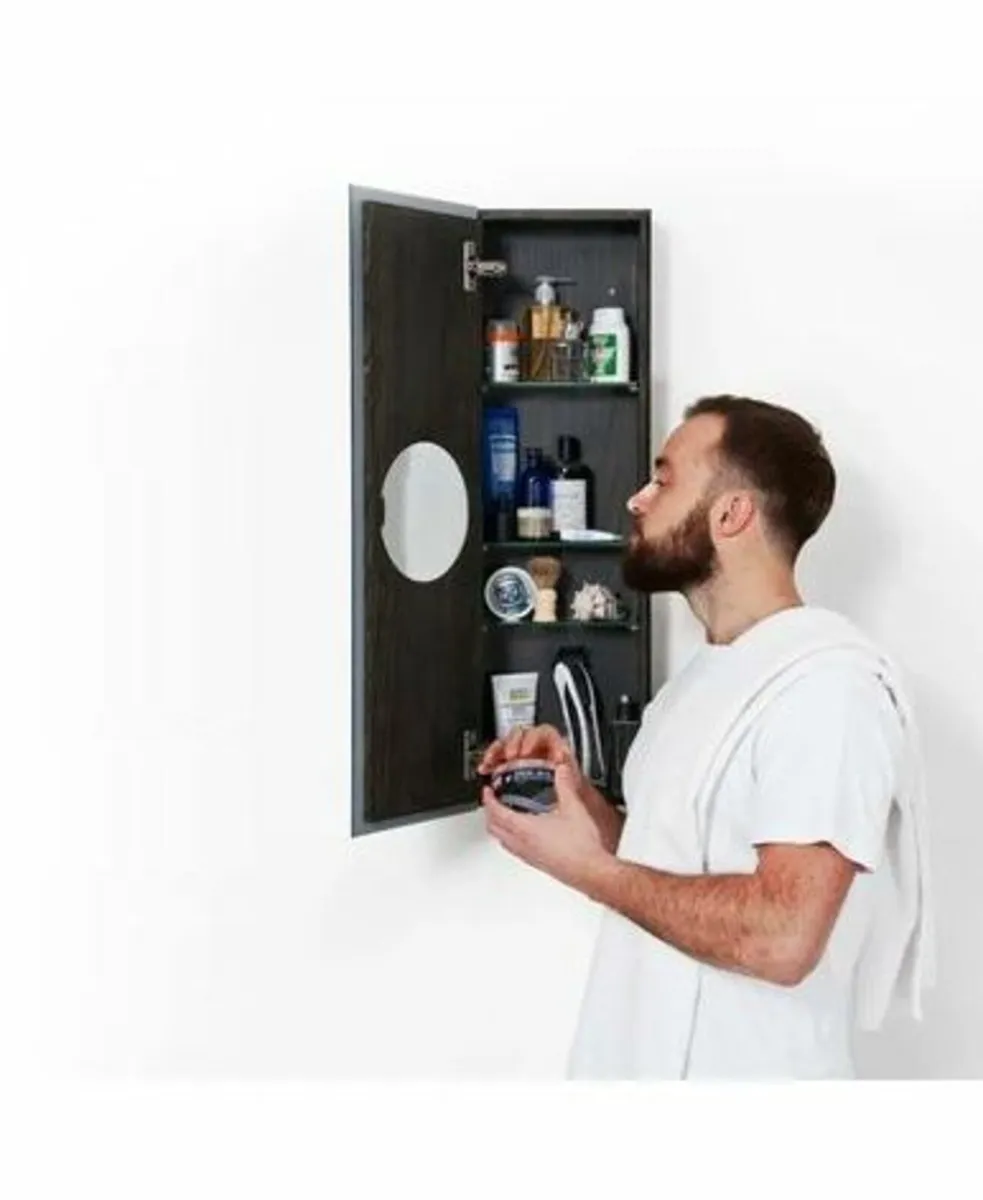 Mendocino 25cm x 80cm Surface Mount Mirror Cabinet - Image 2