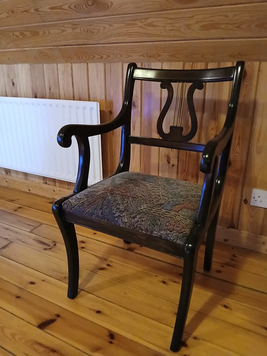 Antique Edwardian dining Table and chairs - Image 3