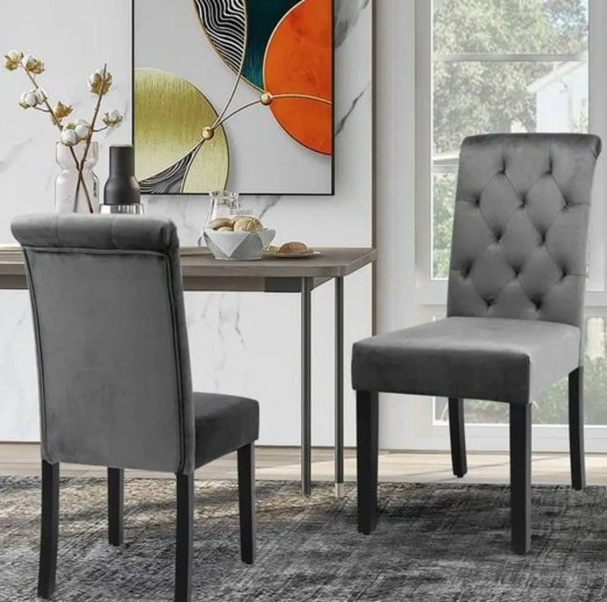 Velvet Dining Chairs (Set Of 2) - Image 1