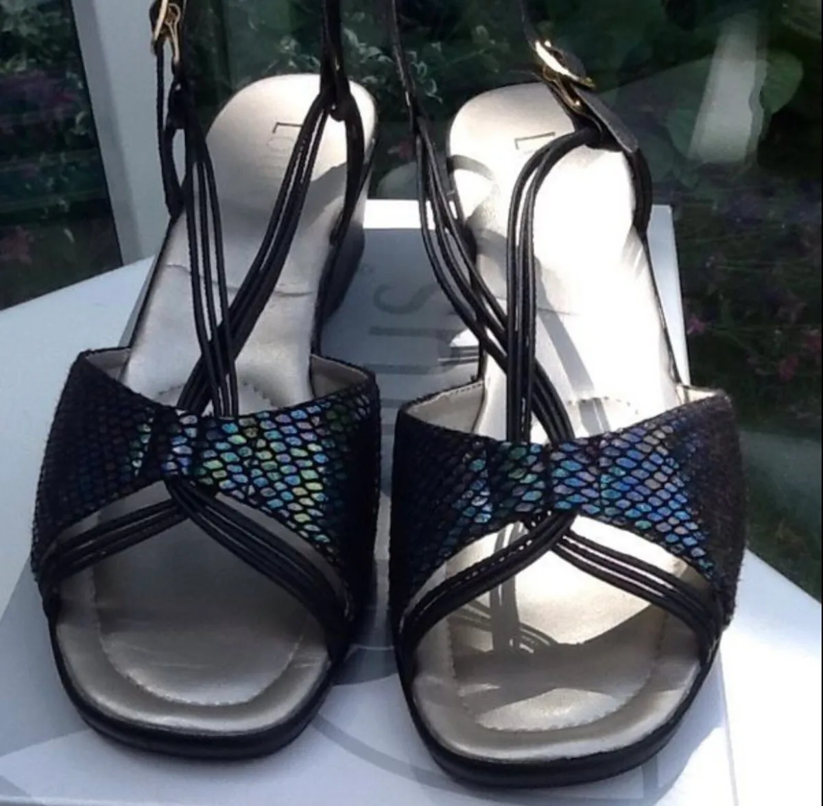 Excellent Condition Black wedge sandals size 40 - Image 3