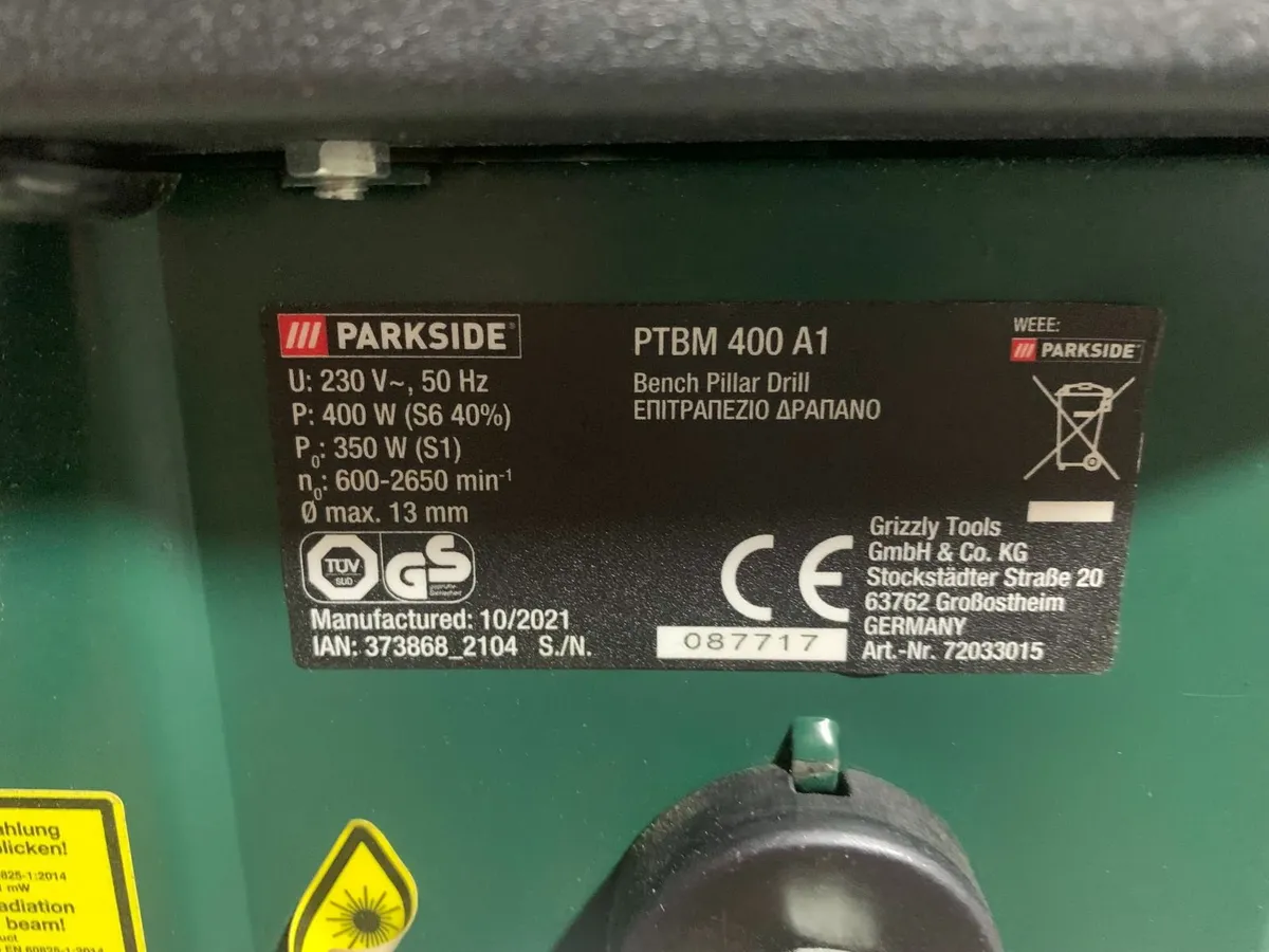 Bench Pillar Drill 230v - Image 3