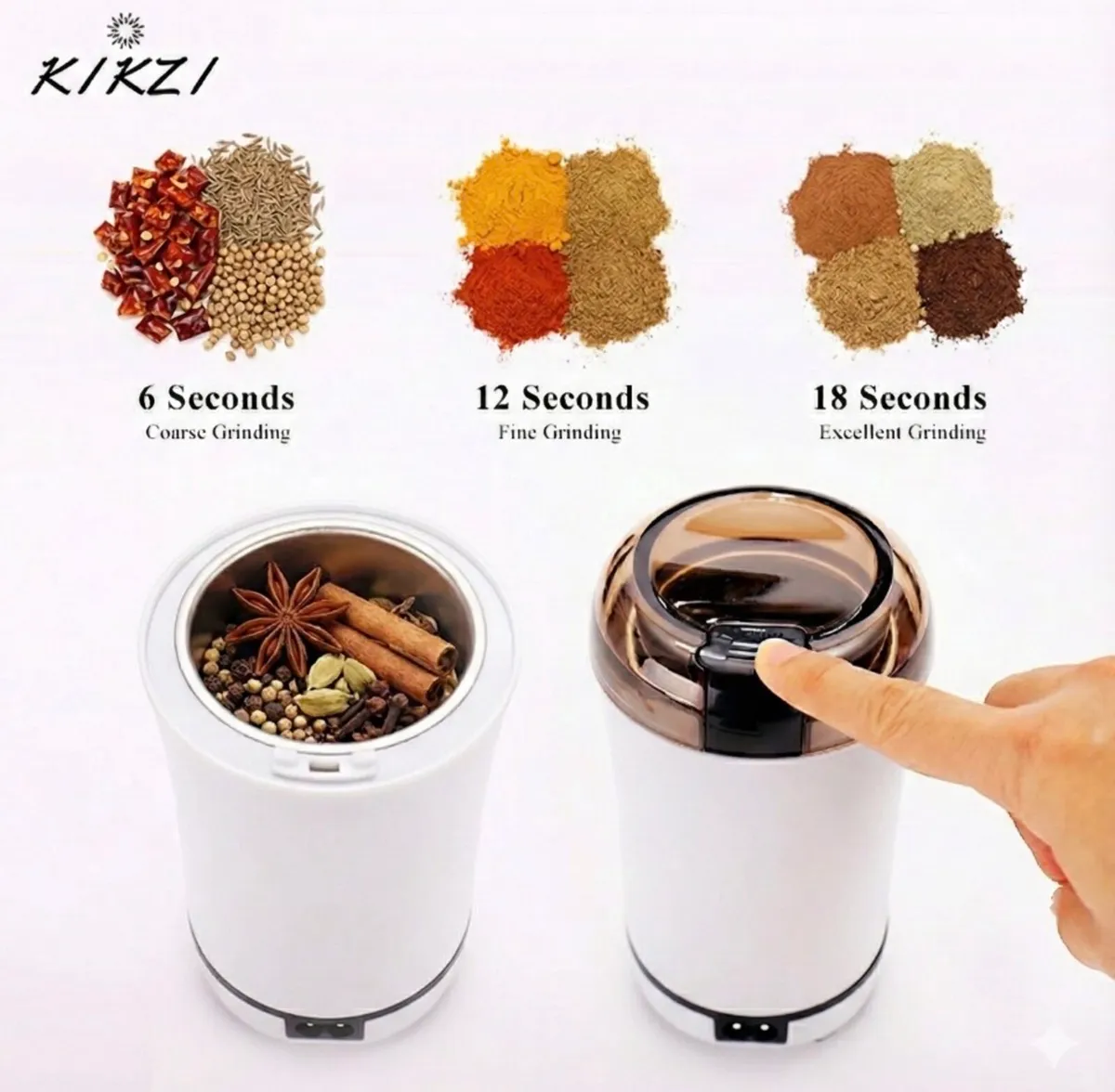 Electric Spice Coffee Bean Grinder Adjustable NEW - Image 4