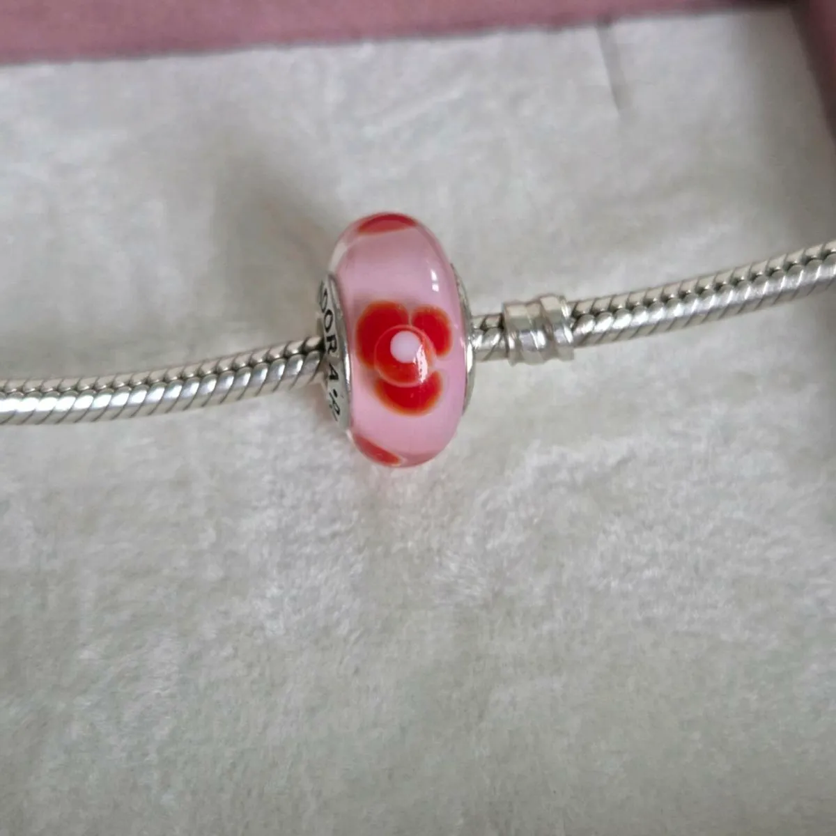Pandora flower charm murano glass - Image 1