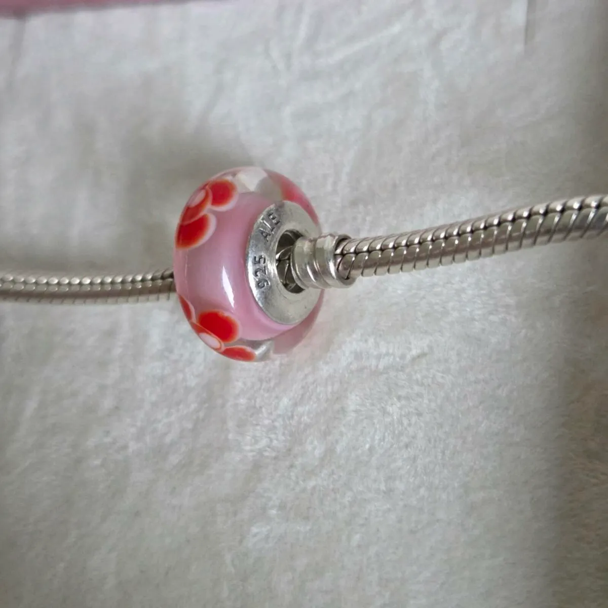 Pandora flower charm murano glass - Image 3