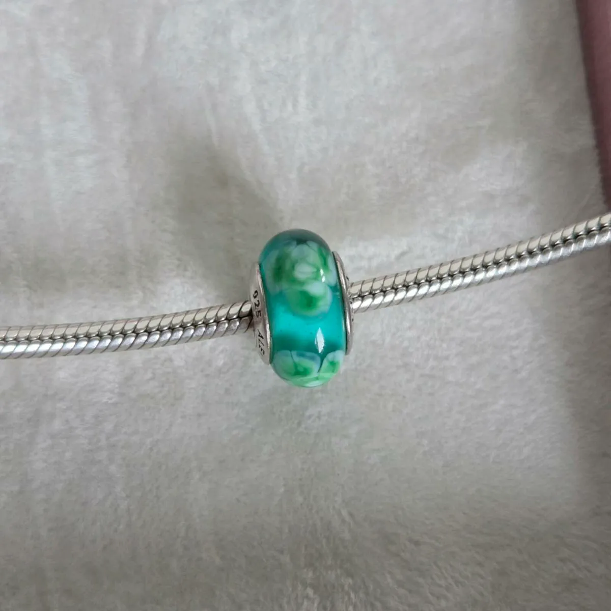 Pandora flower murano glass charm - Image 3