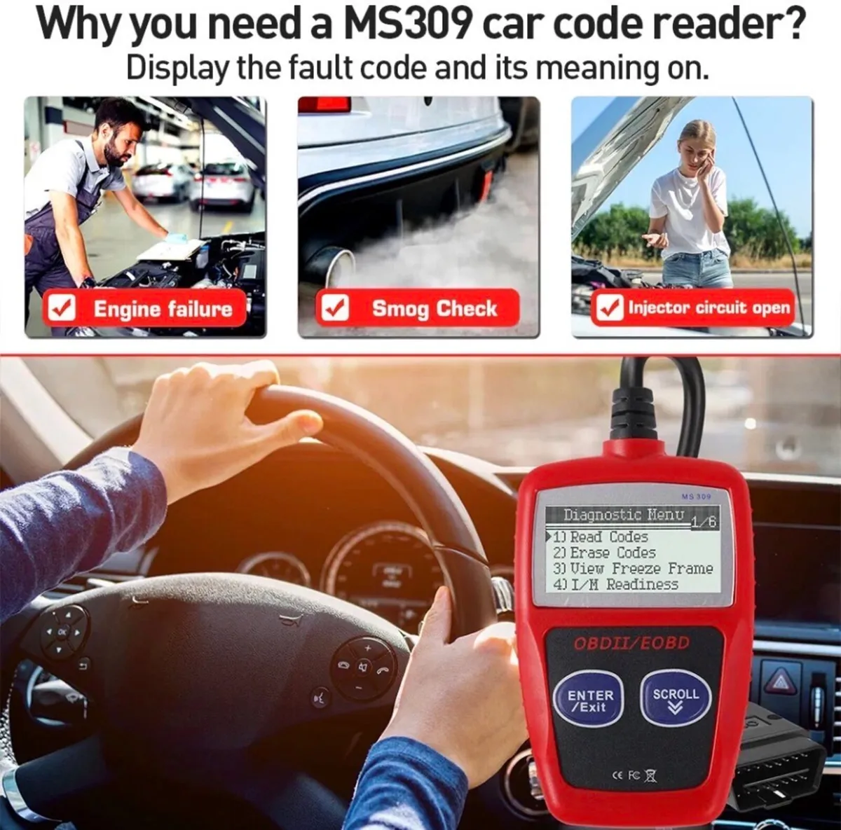 Car Fault Code Reader OBD2 Diagnostic Scanner NEW - Image 4