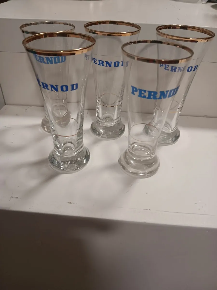 Vintage Pernod glasses. - Image 1