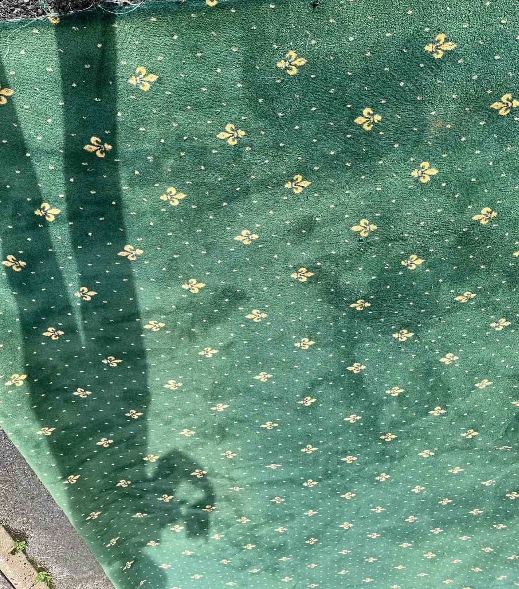 Green Carpet with Gold Fleck including Underlay - Image 2