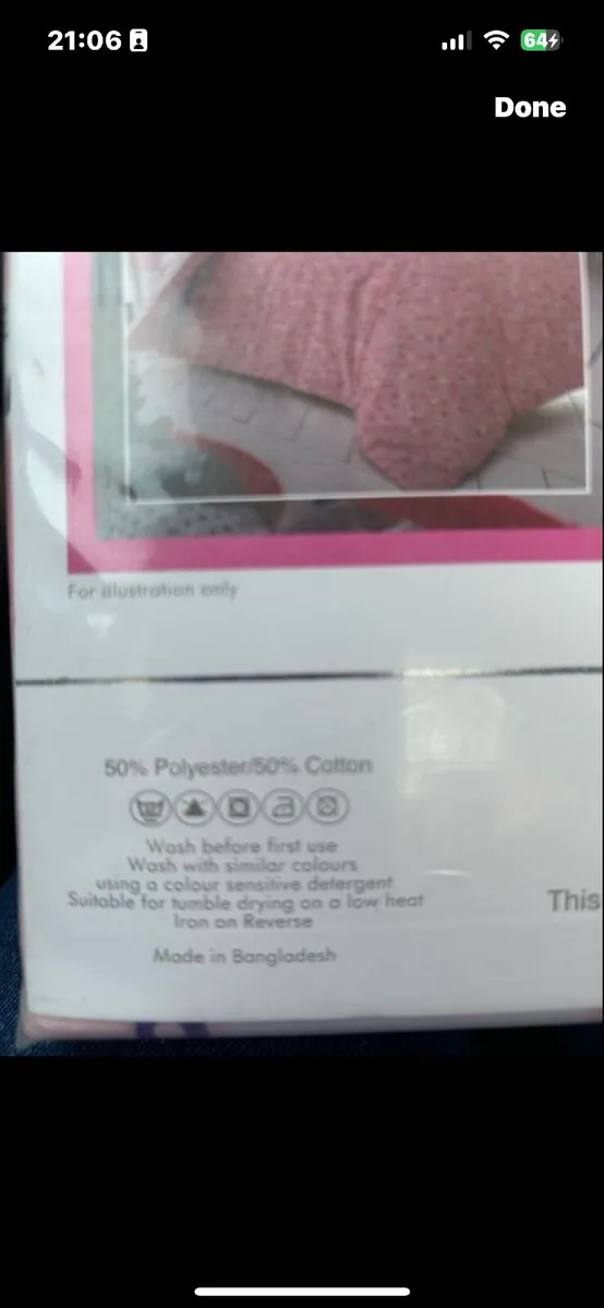 Pencil Pleat Lined Pink Curtains 66 x 54 - Image 2