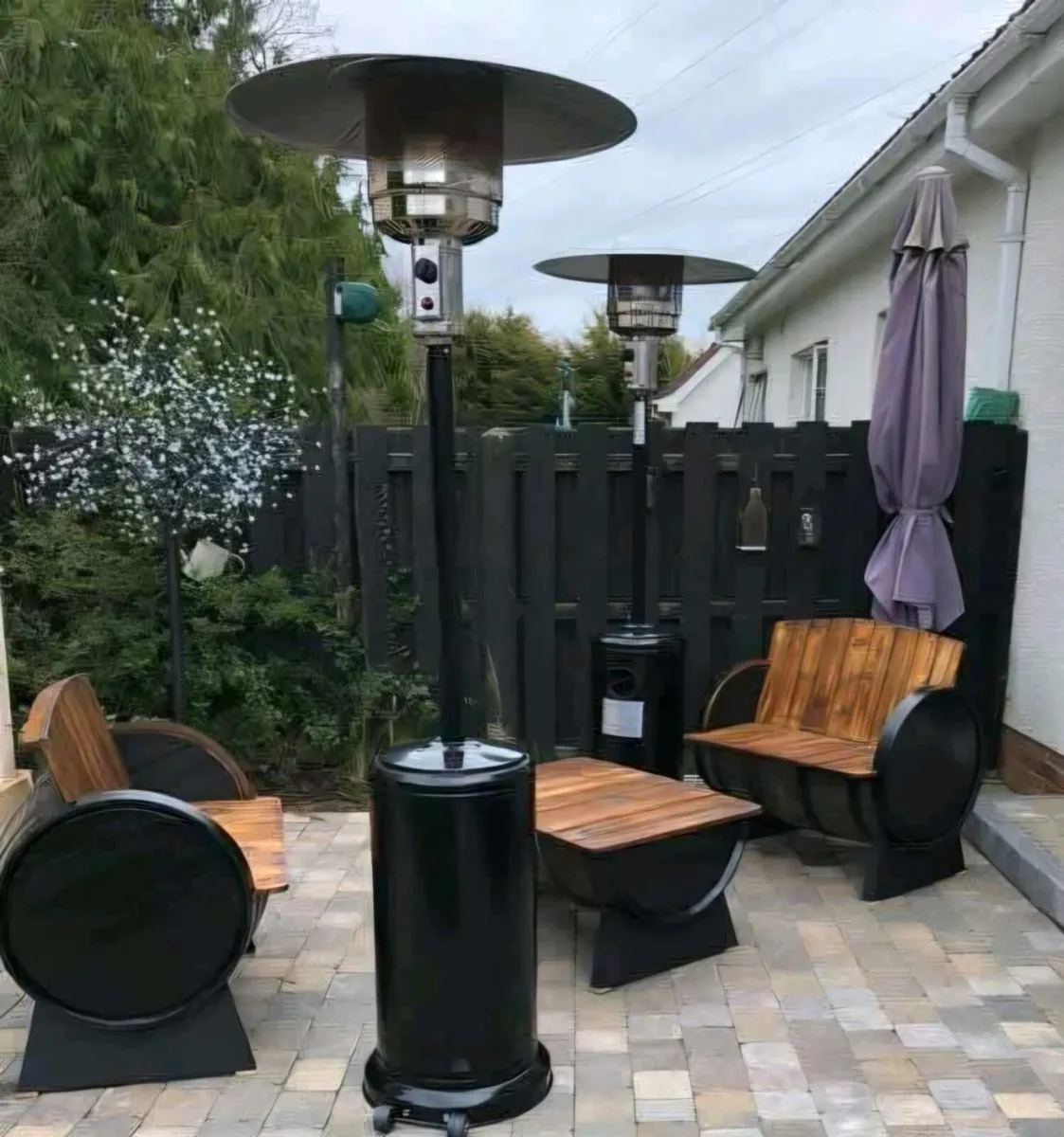 Oak barrel garden furniture - Image 4