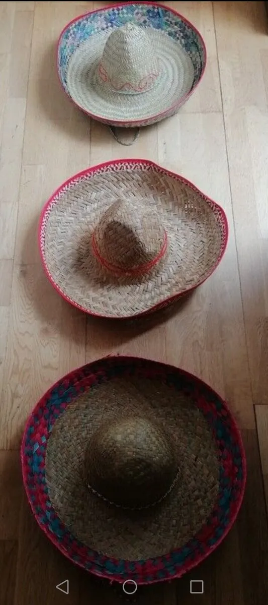 5 Sombrero Mexican Hats Adult Size - Image 3