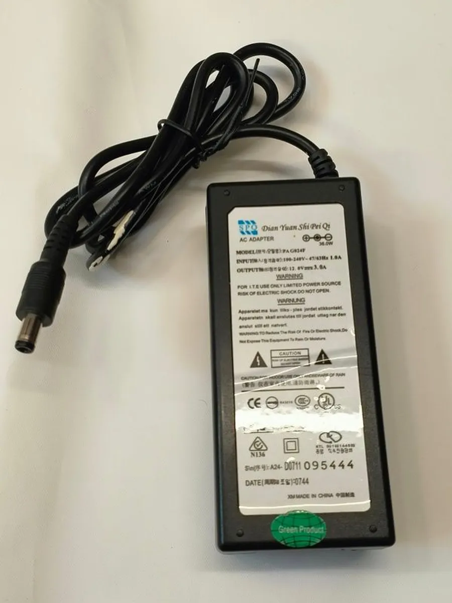 Original power supply AC adapter PAG024F Output: 12V - 3.A/ Used - Image 1