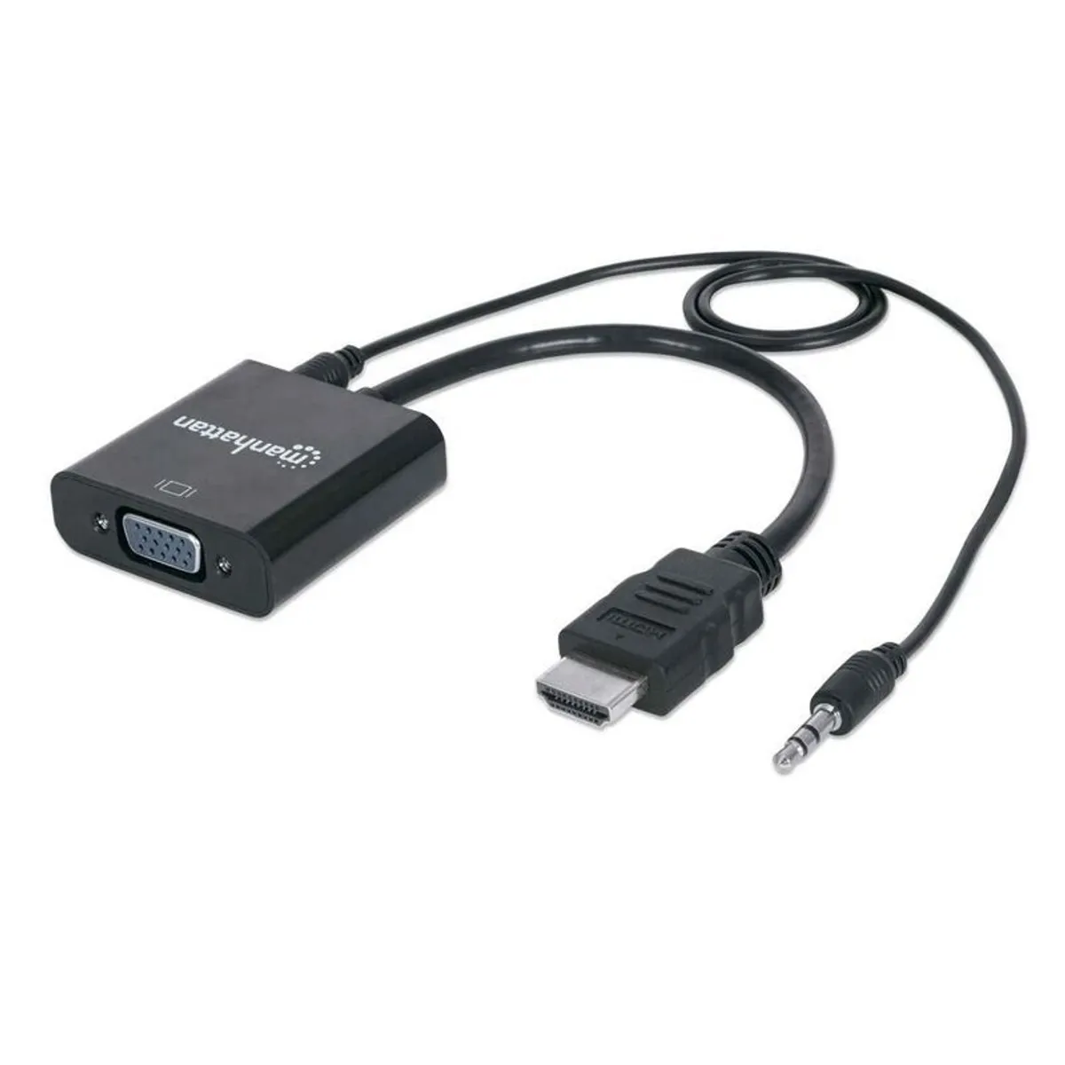 HDMI Male to VGA Female Converter with 3.5mm audio - Black - Image 4