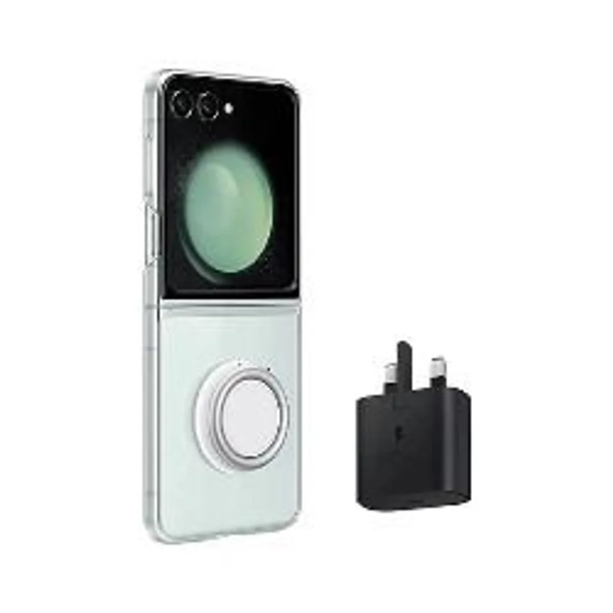 Genuine Samsung Galaxy Z Flip 5 Clear Case AND 25W Charger UK EF-XF73KKTEGGB (New Open Box) - Image 3