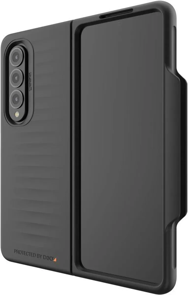 ZAGG Gear4 Bridgetown D30 Protective Case for Galaxy Z Fold4, 5G, Shockproof, Hinge Design, Wireless Charging, Slim, (Black) - Image 1