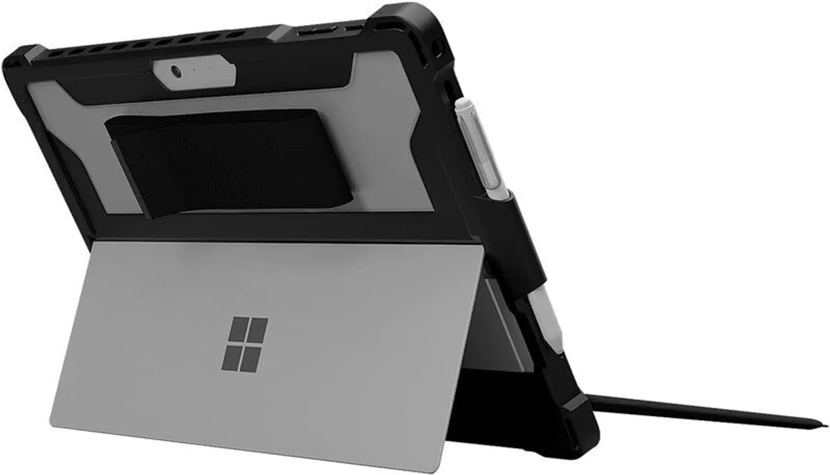 MAXCases Extreme Shell for Microsoft Surface Pro 5, 6, & 7 Rugged Protective Case - Protective Stand, Stylus Pen Holder, Laptop Case (Black) - Image 4