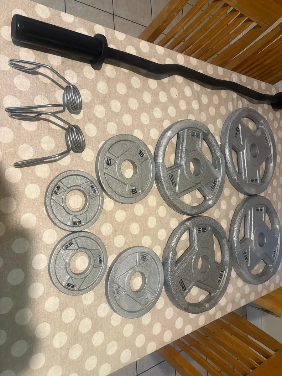 OLYMPIC EZ BAR, BAR COLLARS + OLYMPIC WEIGHTS! - Image 2