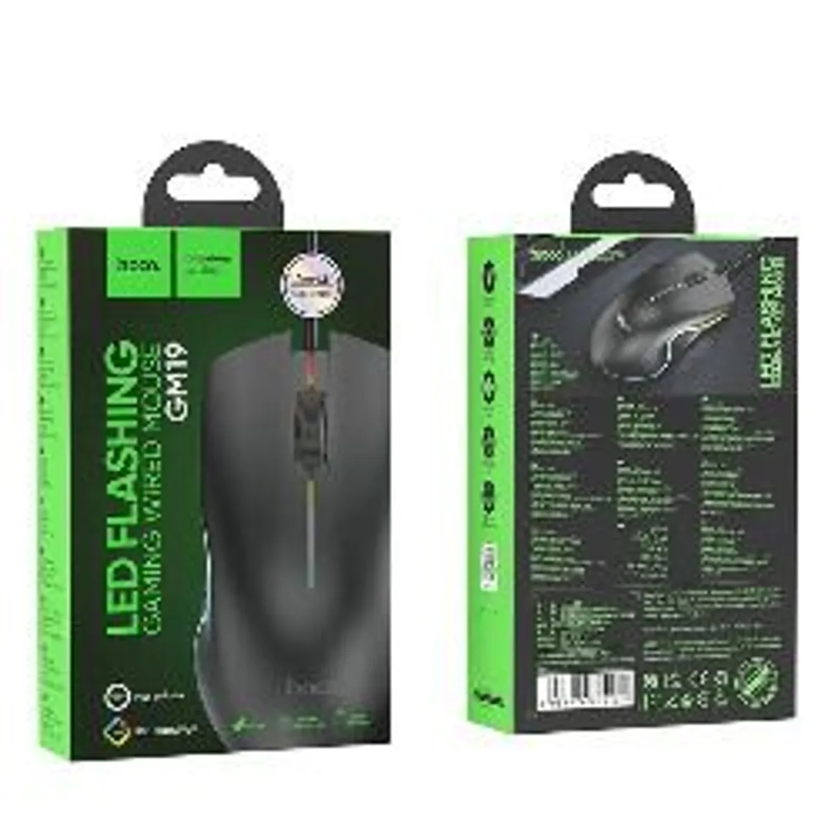 Gaming Hoco GM19 LED Luminous Gaming 1.4m Wired Mouse LED Flashing - Image 2