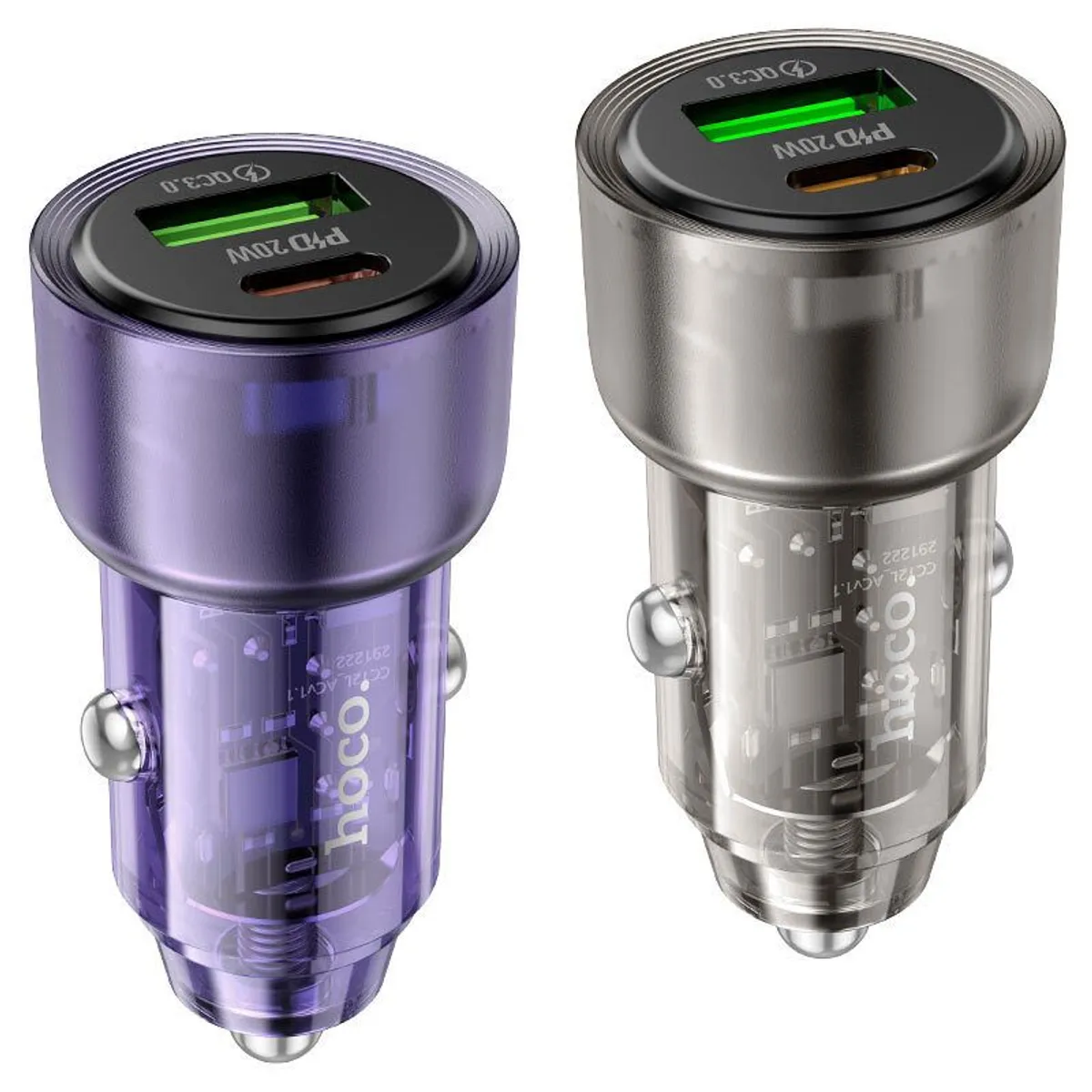 Car Fast Charger HOCO Z52 Spacious 38W USB A + USB C - Image 2