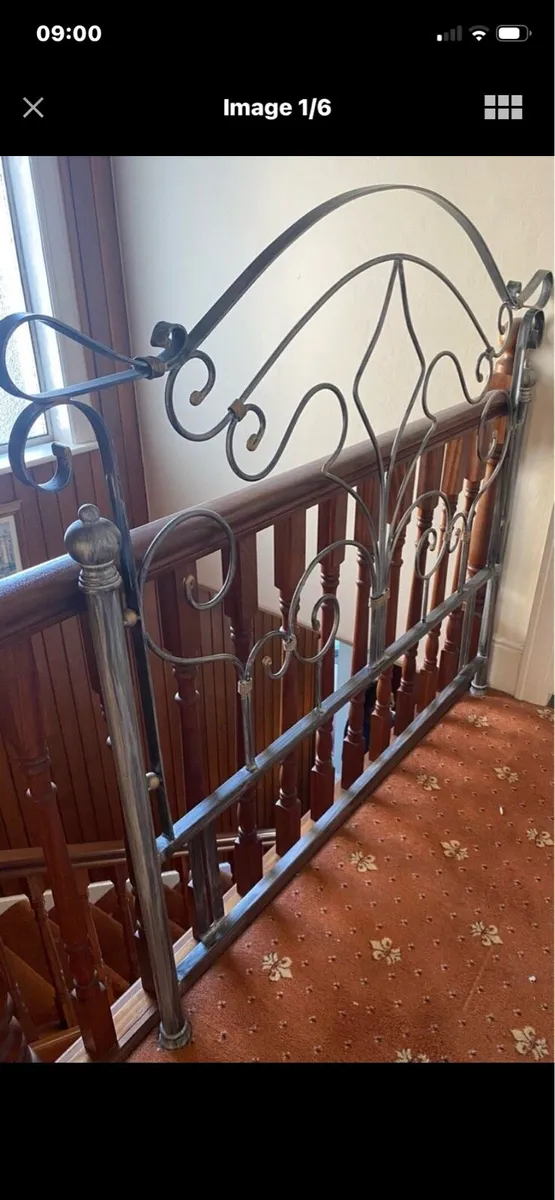 Vintage Metal Headboard - Image 1