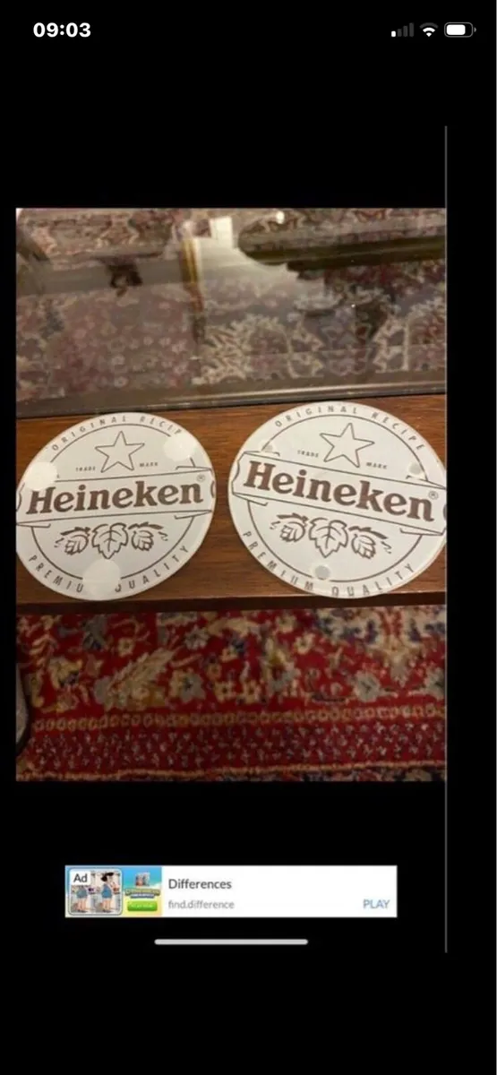 Heineken Glass Coaster Set - Image 1