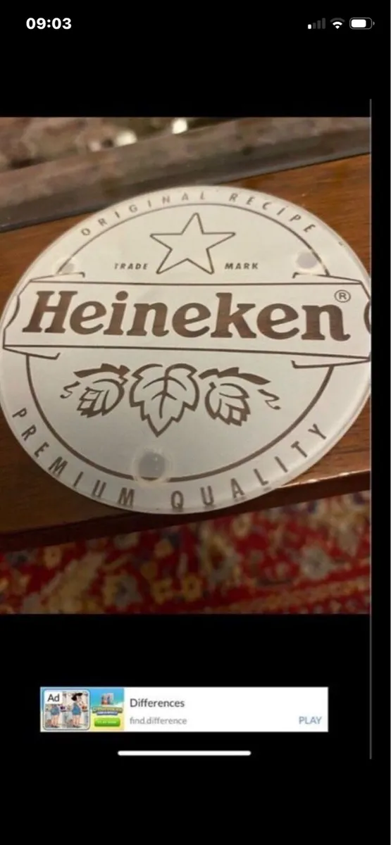 Heineken Glass Coaster Set - Image 2