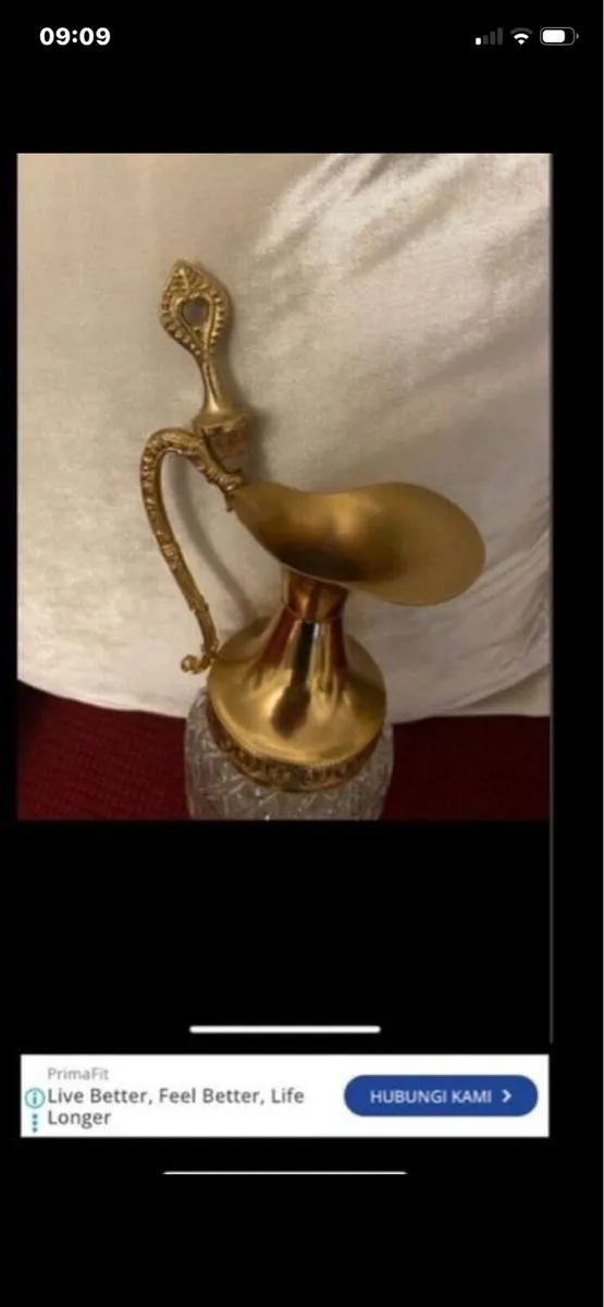 Vintage Crystal Claret Jug - Image 4