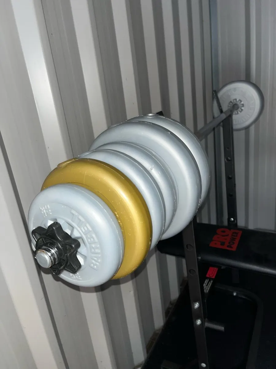Adjustable Bench press & 40kg weight plates - Image 4