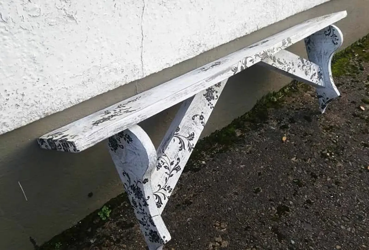 Rustic Floating Stove Mantle / Shelf - Image 2