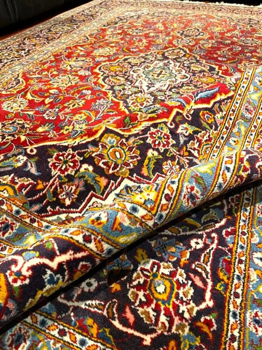 Large Persian Kashan Hand-Knotted Wool Rug 298cm x 207cm (9'9" x 6'9") - Image 3