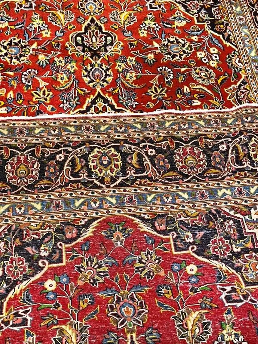 Large Persian Kashan Hand-Knotted Wool Rug 298cm x 207cm (9'9" x 6'9") - Image 4