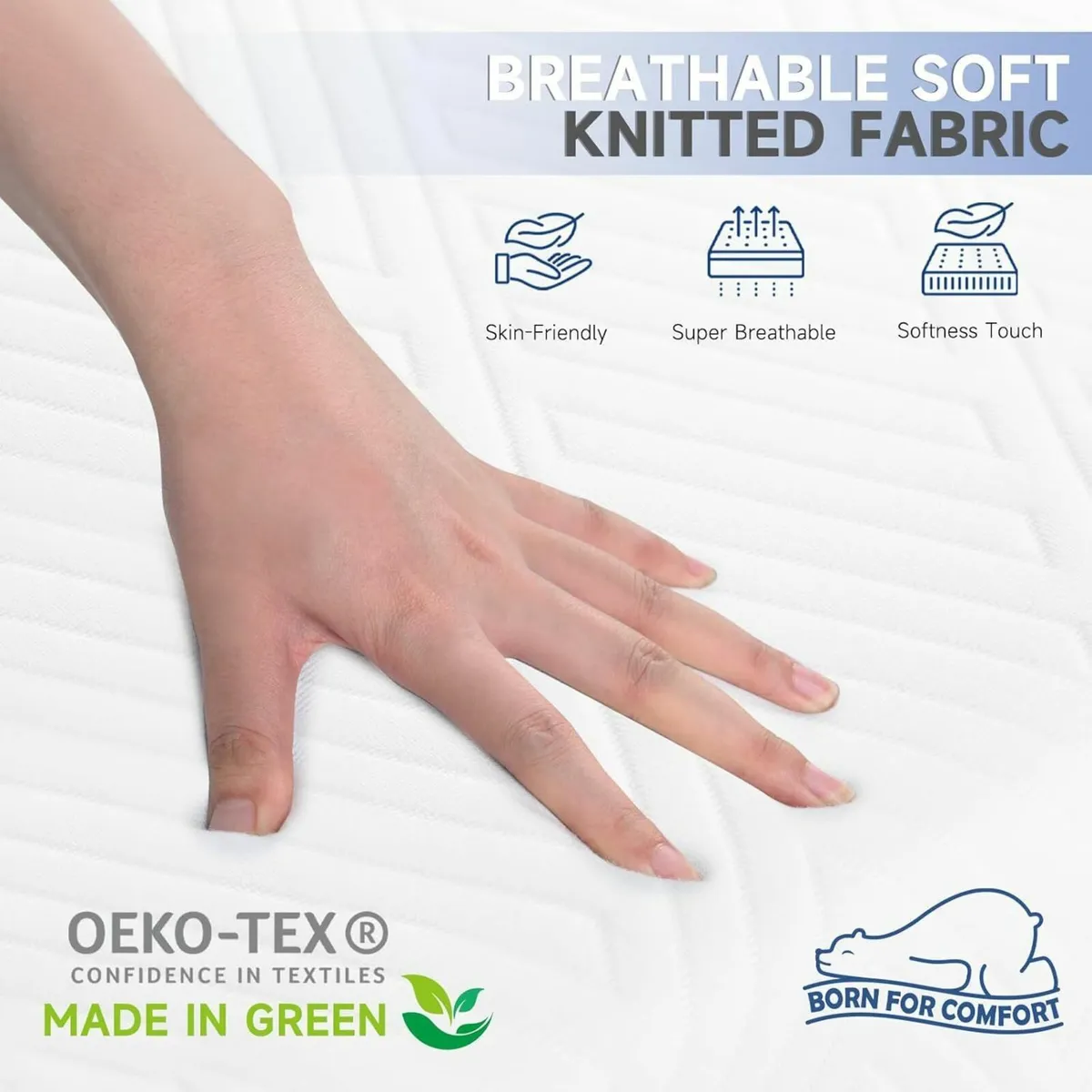 Double Mattresses Memory Foam 6 Inch 4ft6 Bed - Image 2