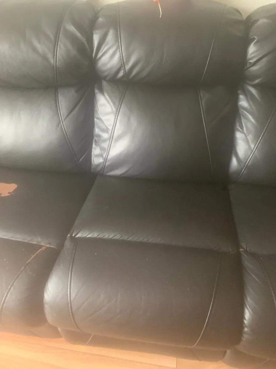 Leather Corner Sofa (Recliner) - Image 4
