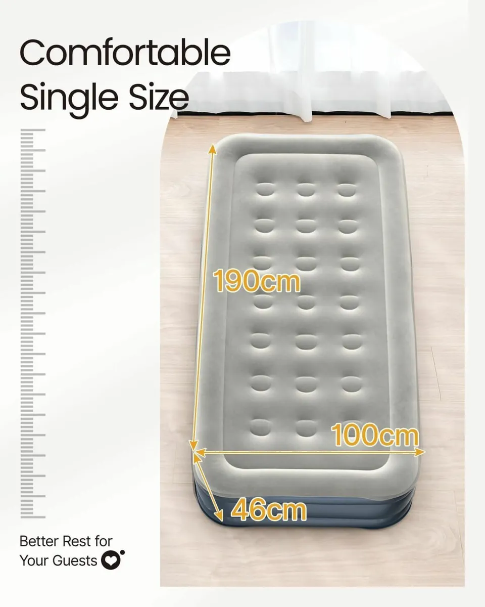 Single Air Bed Inflatable Mattress with Built-in - Image 2