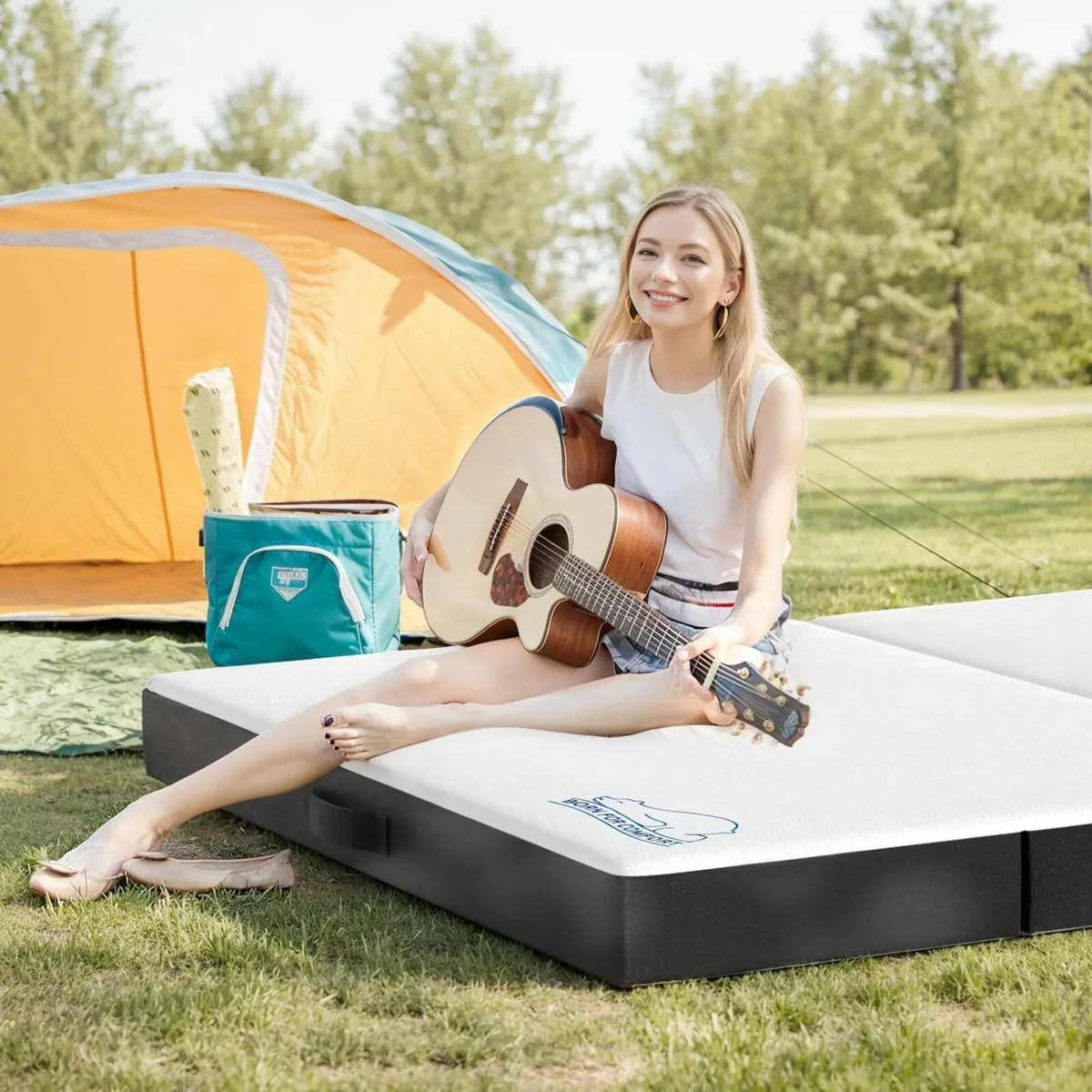 Folding Mattress Double 4 Inch Foldable Floor Bed - Image 2