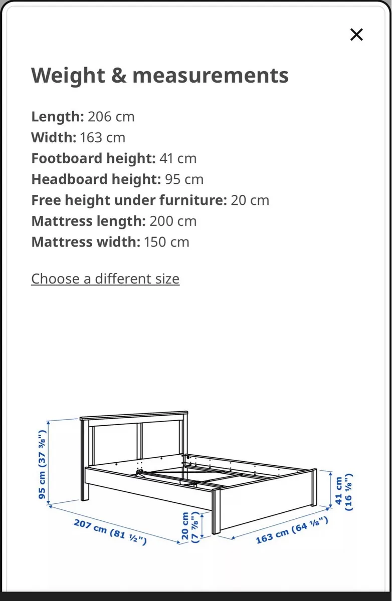 IKEA Songesand king size bed - Image 2