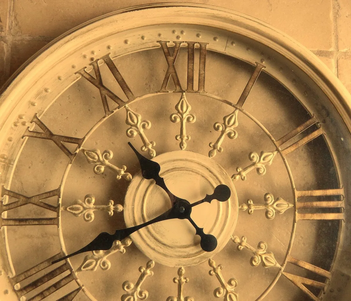 Large Metal Framed & Glass Wall Clock - Image 2