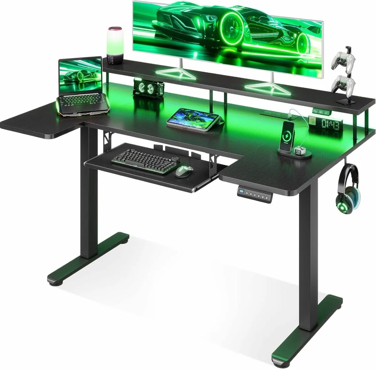 Standing Desk 140cm U Shaped Height Adjustable - Image 1