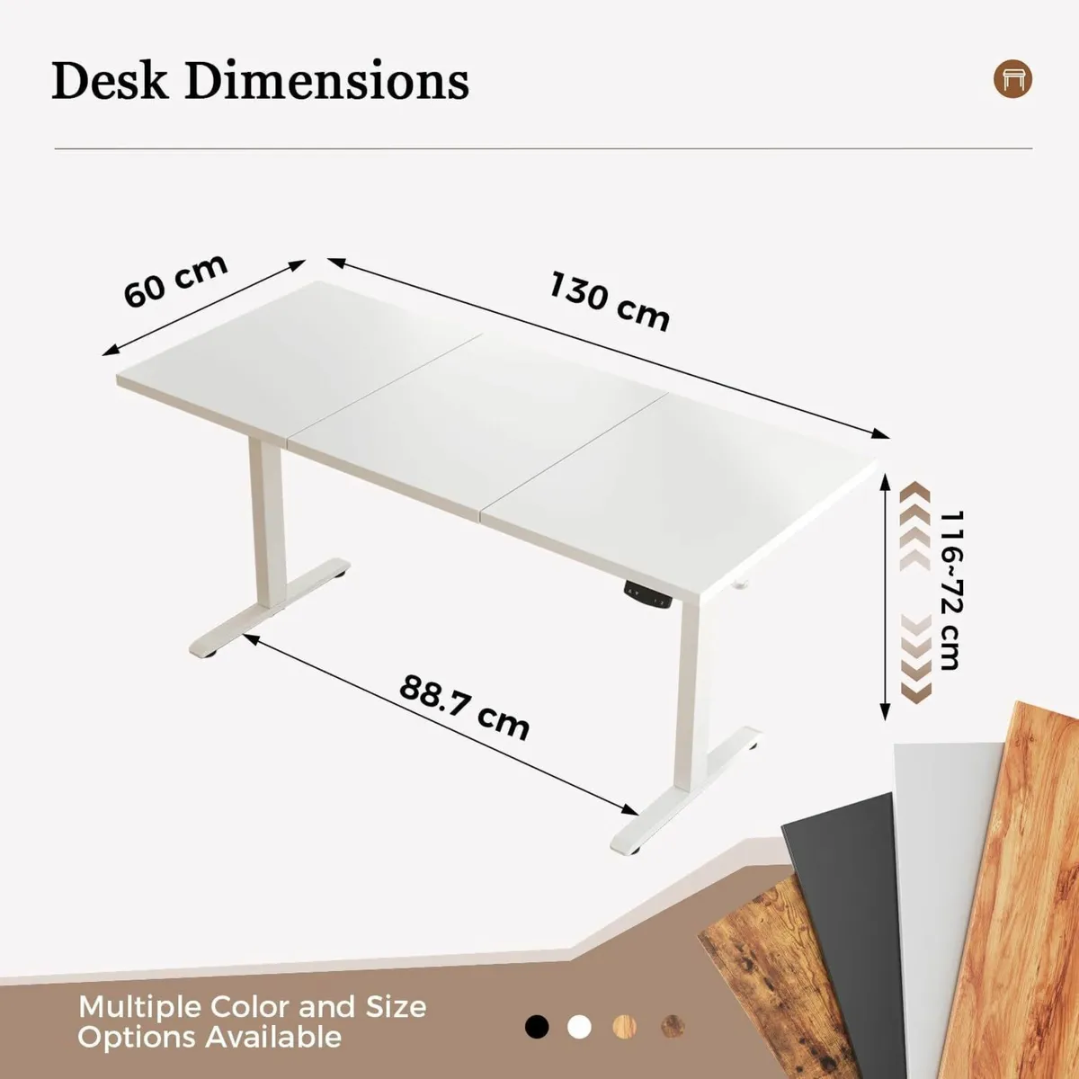 Height-Adjustable Desk Electric Sit-Stand Office - Image 2