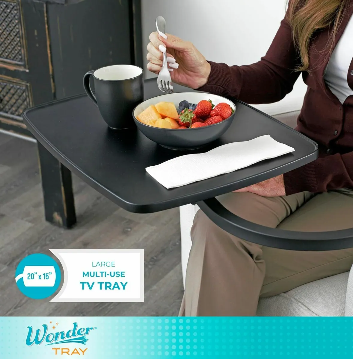 Wonder Tray Adjustable Swivel TV Table Large - Image 4