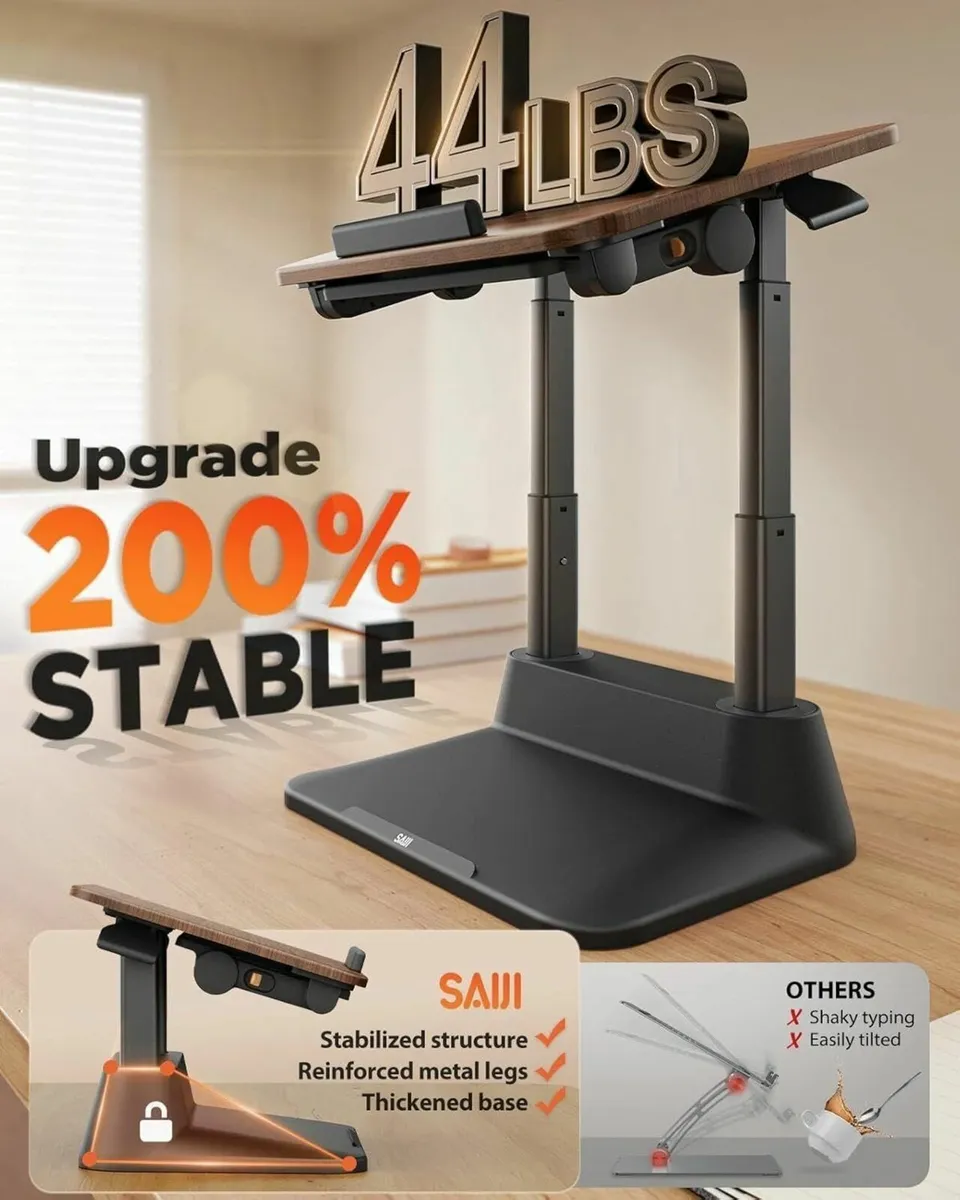 Standing Laptop Stand for Desk Stable Riser with - Image 3