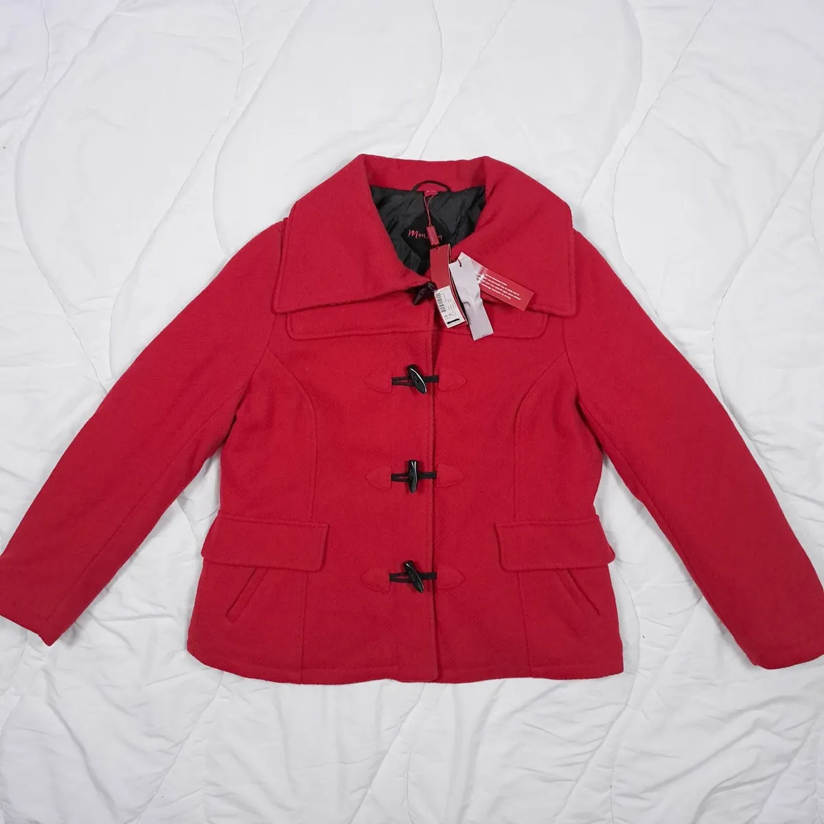 Monsoon Red Wool Duffle Coat 16UK/44EU - Image 1