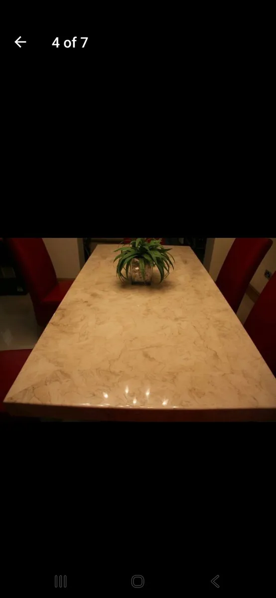 Diningroom Table + Six Chairs + Consul Table - Image 4