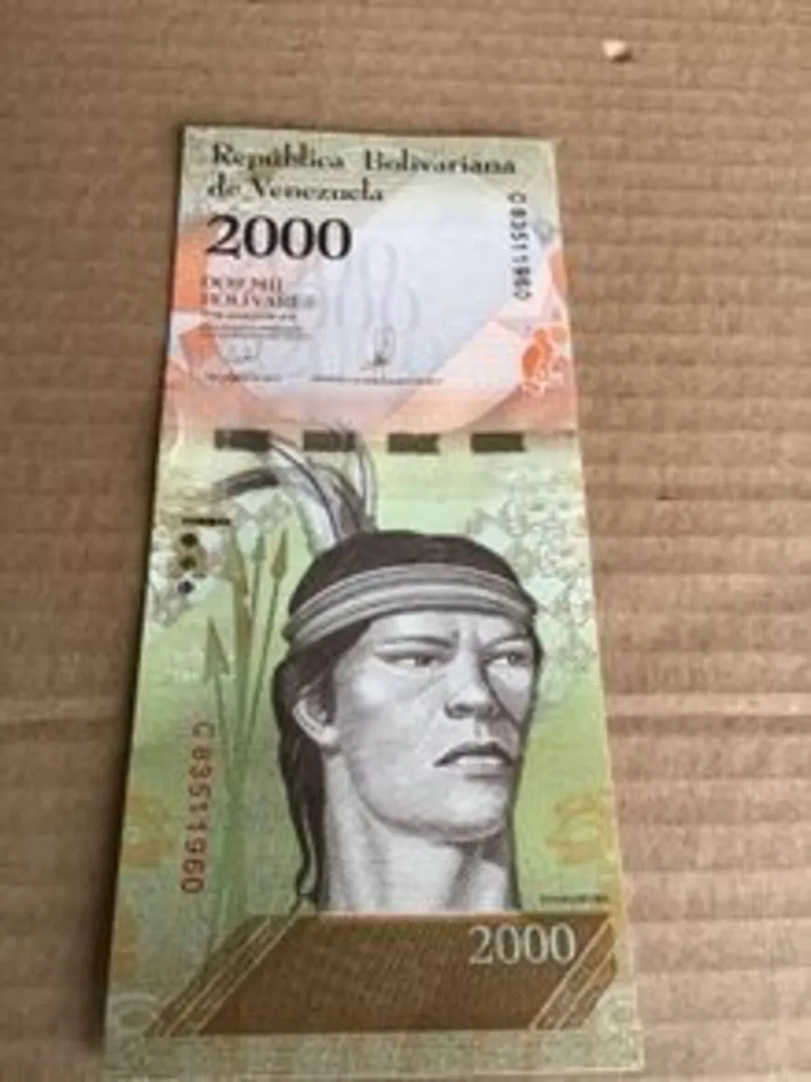 Rare Venezuela Banknote 2,000 Bolivares