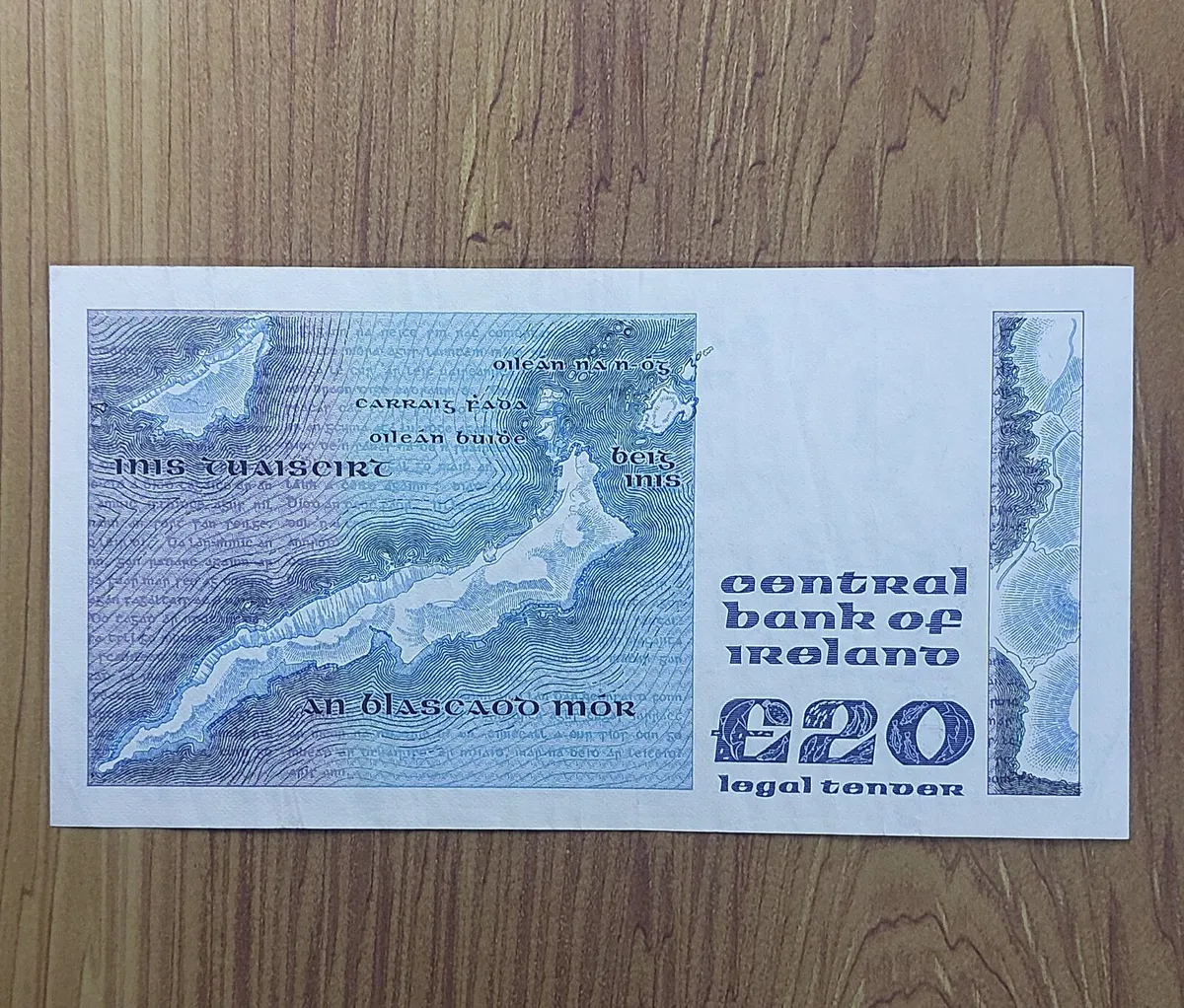 Irish 20 poundYeats Banknote 1981 b series - Image 2